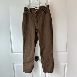 Abercrombie & Fitch 90s Straight Ultra High Rise Curve Love Jeans Brown(Sz 29/8)